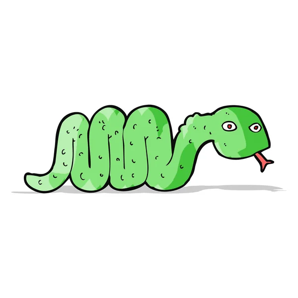 Serpiente de dibujos animados divertido — Vector de stock