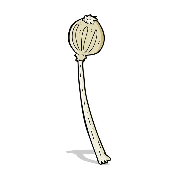 Cartoon gedroogde papaver — Stockvector