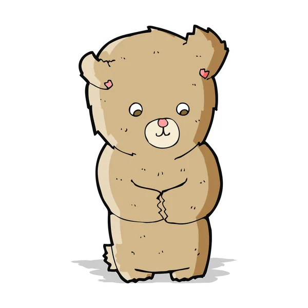 Mignon ours en peluche dessin animé — Image vectorielle