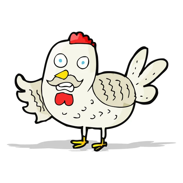 Dibujos animados viejo gallo — Vector de stock