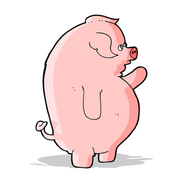 만화 뚱뚱한 돼지 — 스톡 벡터