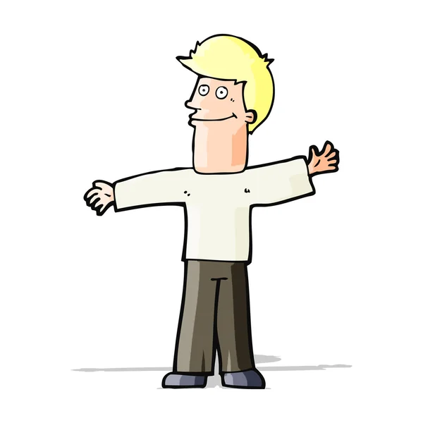 Cartoon gelukkig man — Stockvector