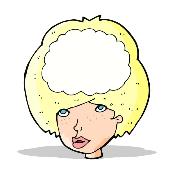 Cartoon empty headed woman — Stock Vector