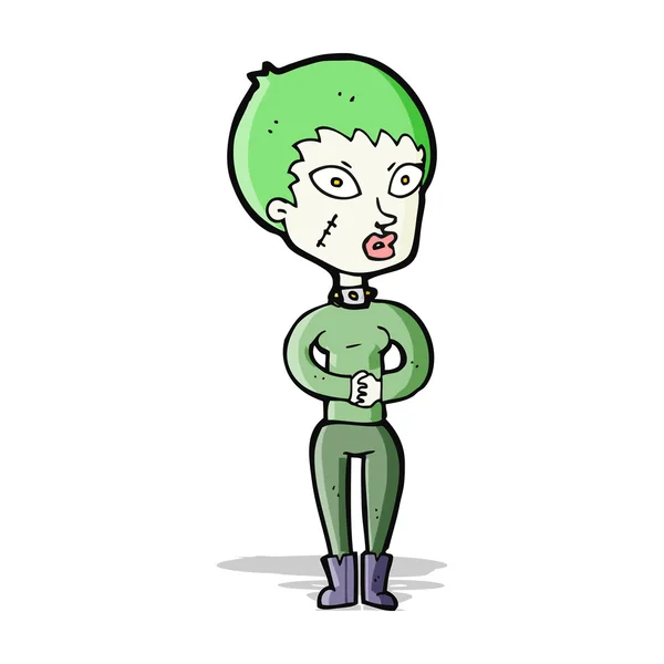 Dibujos animados Chica Zombie — Vector de stock