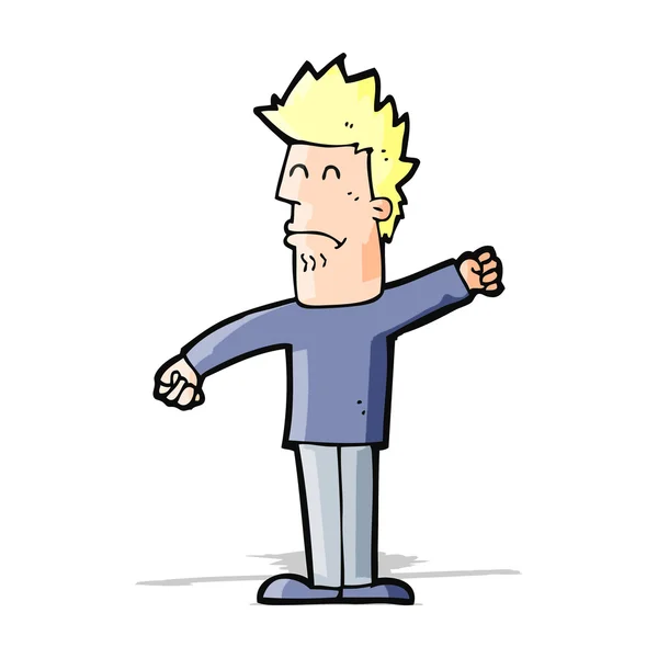 Cartoon benadrukt man — Stockvector