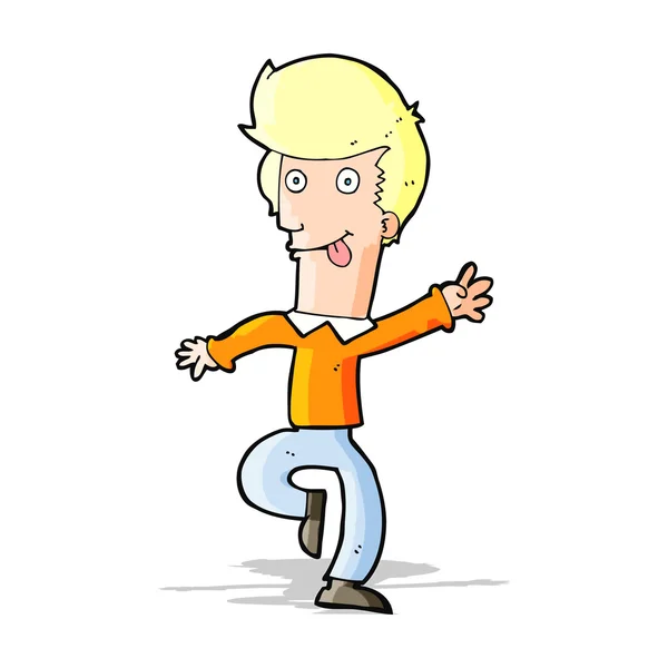 Uomo cartone animato ballare — Vettoriale Stock