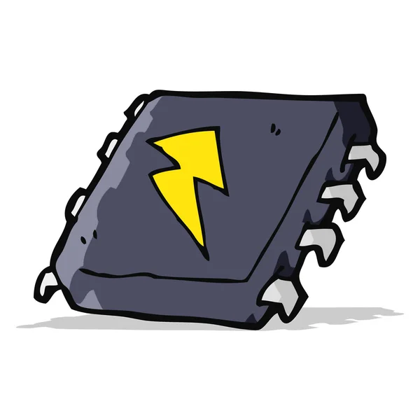 Chip de computadora de dibujos animados — Vector de stock