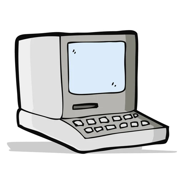 Tecknad gamla dator — Stock vektor