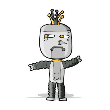 karikatür sallayarak robot