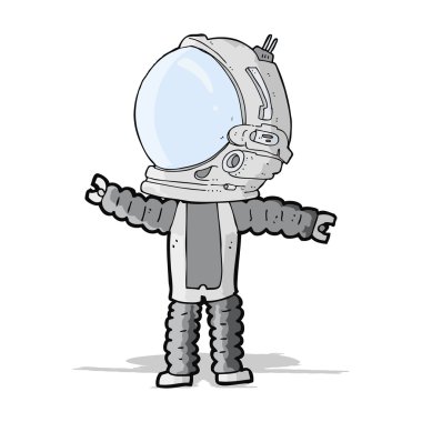 karikatür astronot