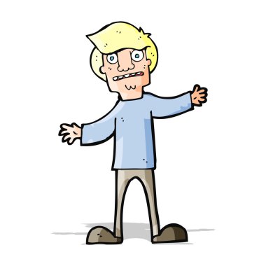 şaşırmış adam çizgi film