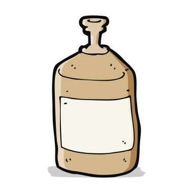 çizgi film yaşlı su şişesi.