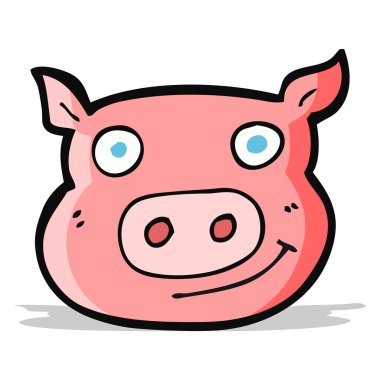 Cartoon varken gezicht