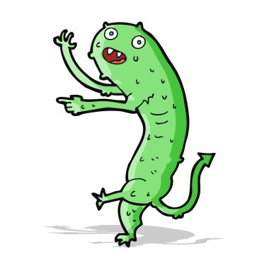 Çizgi film iğrenç küçük canavar.