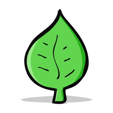 karikatür yaprak sembol