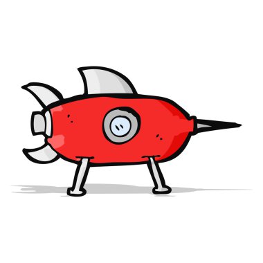 cartooon uzay roketi