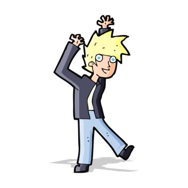 çizgi film heyecanlı çocuk