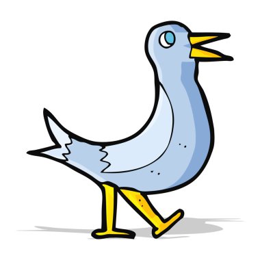 karikatür kuş yürüme