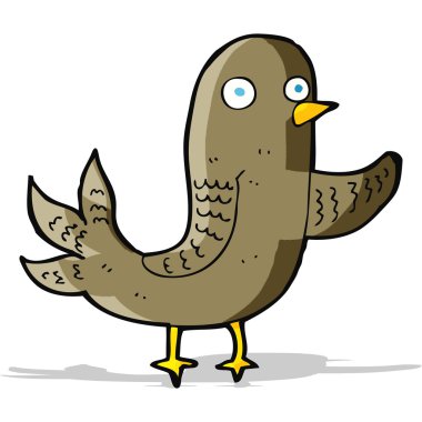 kuş sallayarak karikatür 