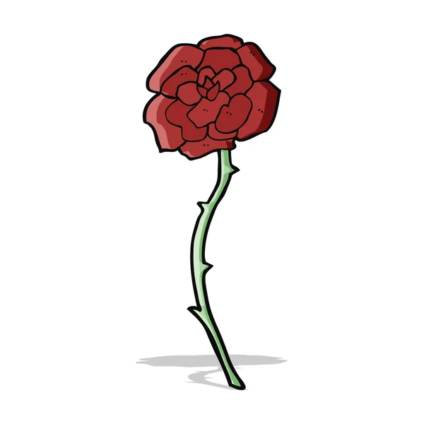 Rosa tatuaje dibujos animados — Vector de stock