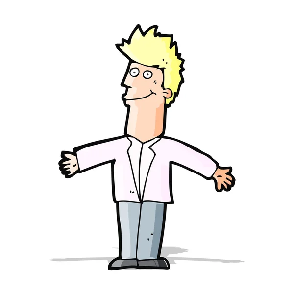 Cartoon gelukkig man — Stockvector