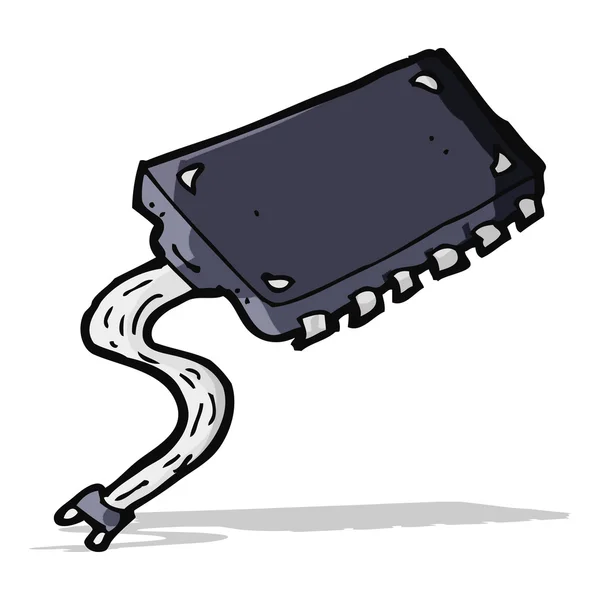 Chip de computadora de dibujos animados — Vector de stock
