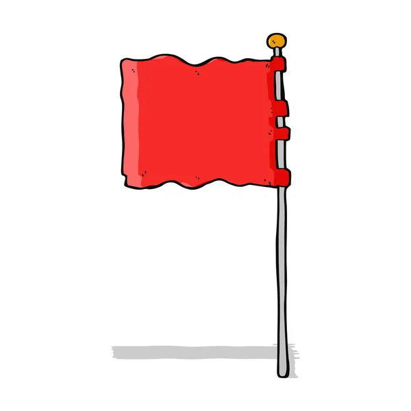 Bandera ondeante de dibujos animados — Vector de stock