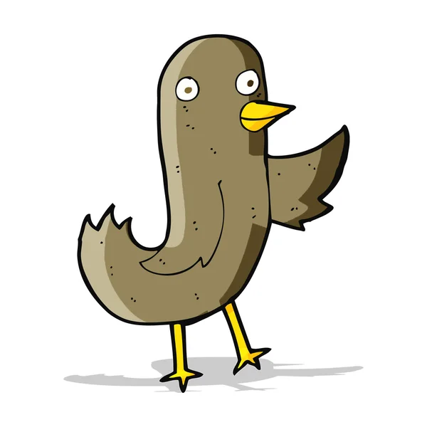 Śmieszne kreskówka ptak — Wektor stockowy