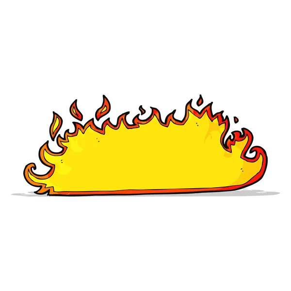 Frontera de fuego de dibujos animados — Vector de stock