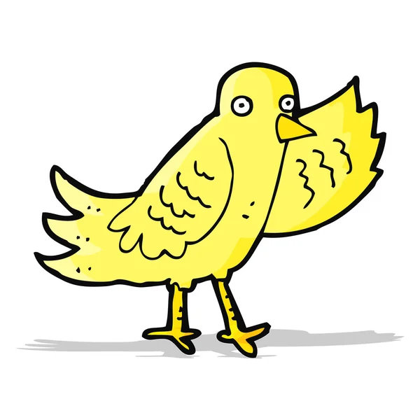 漫画の手を振っている鳥 — ストックベクタ