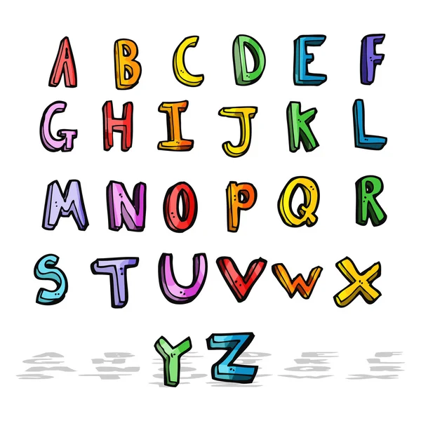 Cartoon-Alphabet — Stockvektor