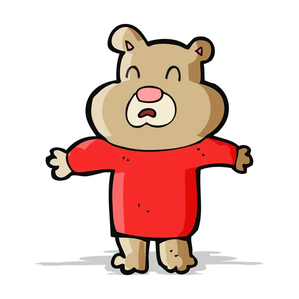Dibujos animados oso infeliz — Vector de stock