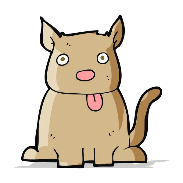 Dibujos animados perro sobresaliendo lengua — Archivo Imágenes Vectoriales