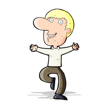 mutlu bir adam çizgi film