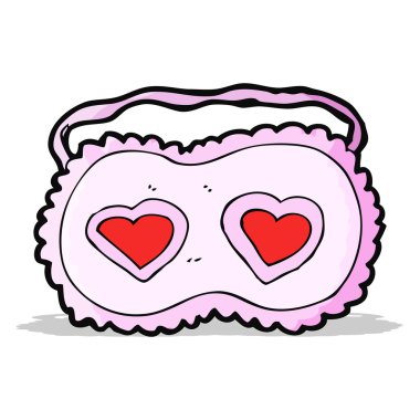 Aşk dolu karikatür uyku maskesi