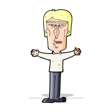 karikatür kızgın adam