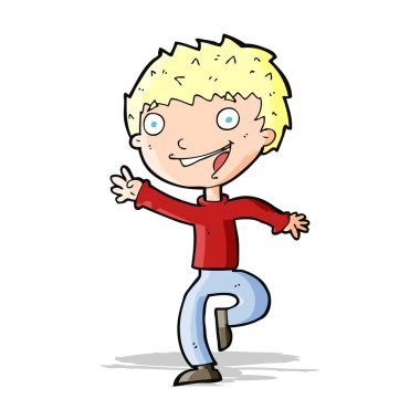 çizgi film heyecanlı çocuk