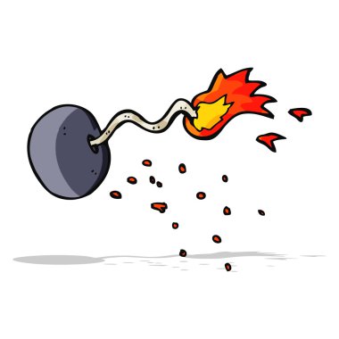 karikatür yuvarlak bombası