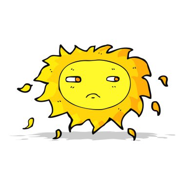 üzgün çizgi film güneş