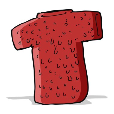 karikatür yünlü tee