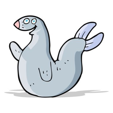 karikatür mutlu mühür