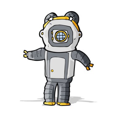 çizgi film derin deniz dalgıcı 