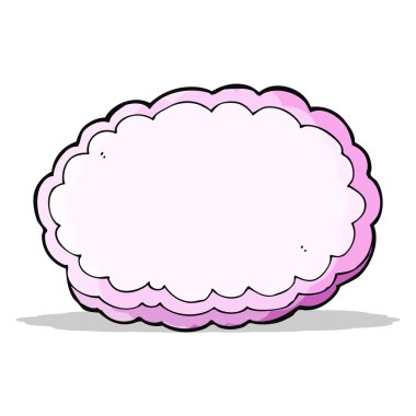 Dekoratif çizgi film bulut