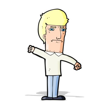 karikatür kızgın adam