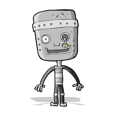 karikatür komik robot