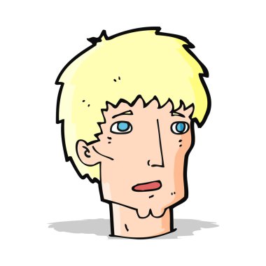 endişeli adam çizgi film