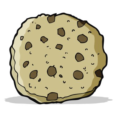 Çikolata parçalı kurabiye karikatür