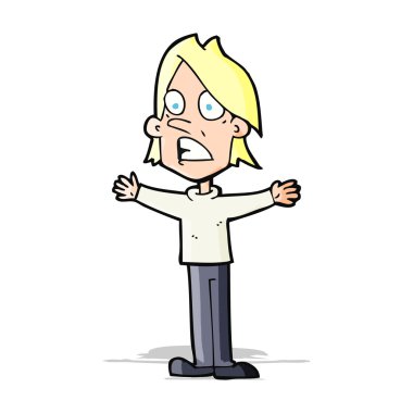 korkmuş bir adam çizgi film