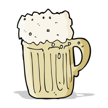 çizgi film kupası bira.