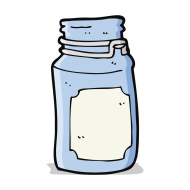 karikatür mutfak kavanozu